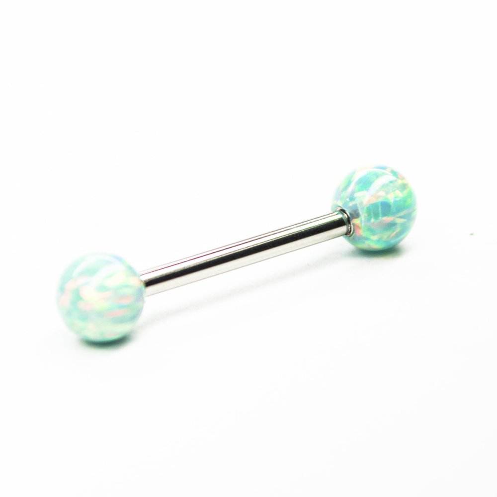 SOULFLOWER | Barbell Acero | Bola Opalo - Soulflower Shop