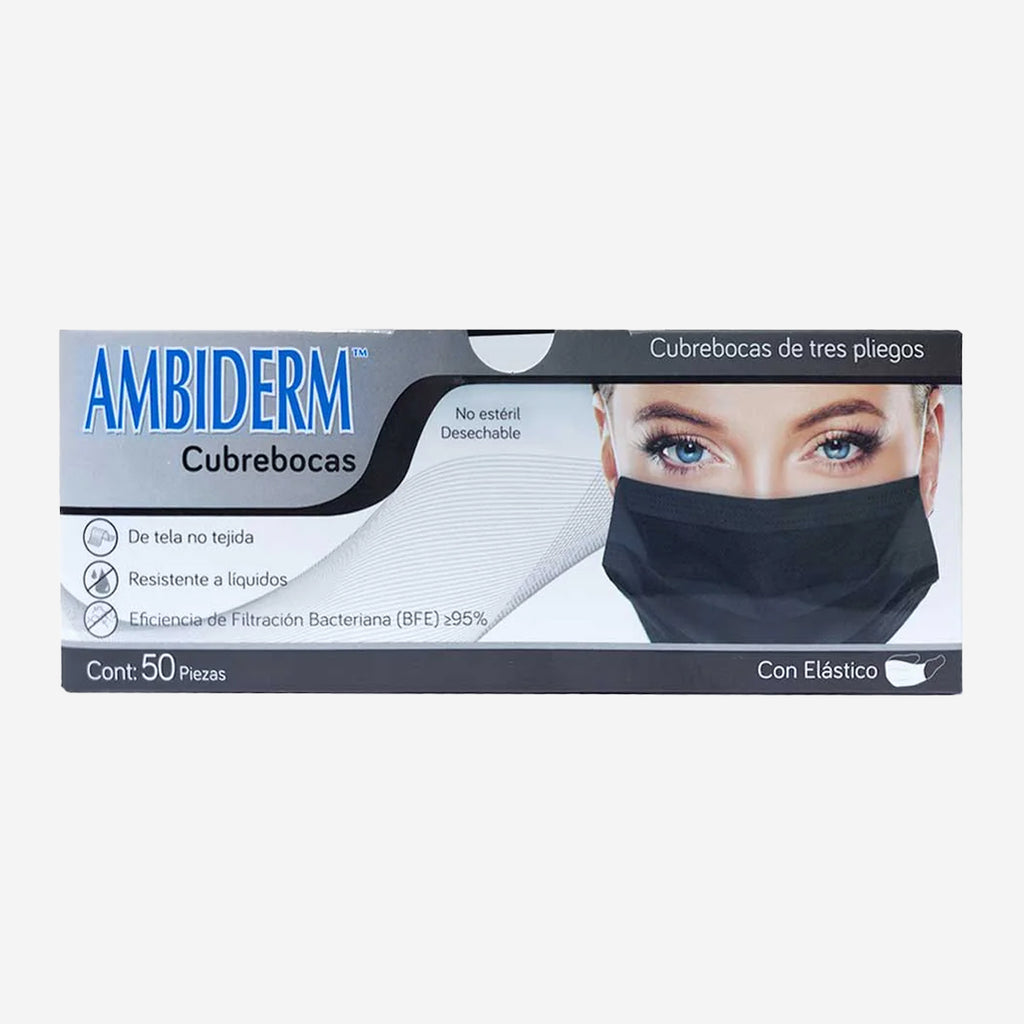 AMBIDERM | Cubrebocas | Desechable (3 capas)