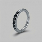 Soulflower | Argolla Piercing (Click) | Acero (Zirconias)