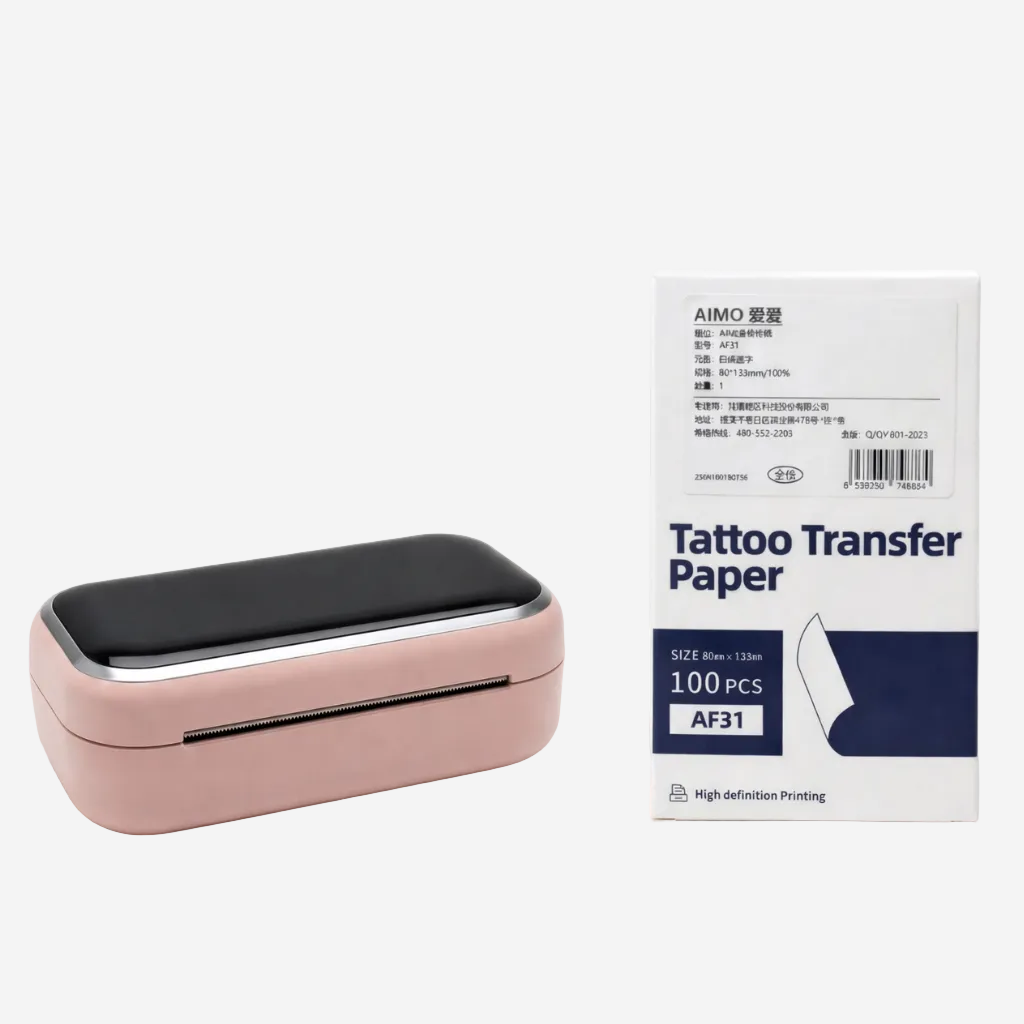 KIT AIMO | TERMOIMPRESORA MINI | PAPEL TERMOGRAFICO (ROSA)