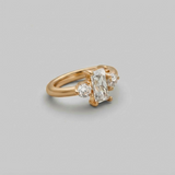 SOULFLOWER | Clicker 18k Oro Solido (750 Echt Gold) | Clicker Ovalado Zirconia