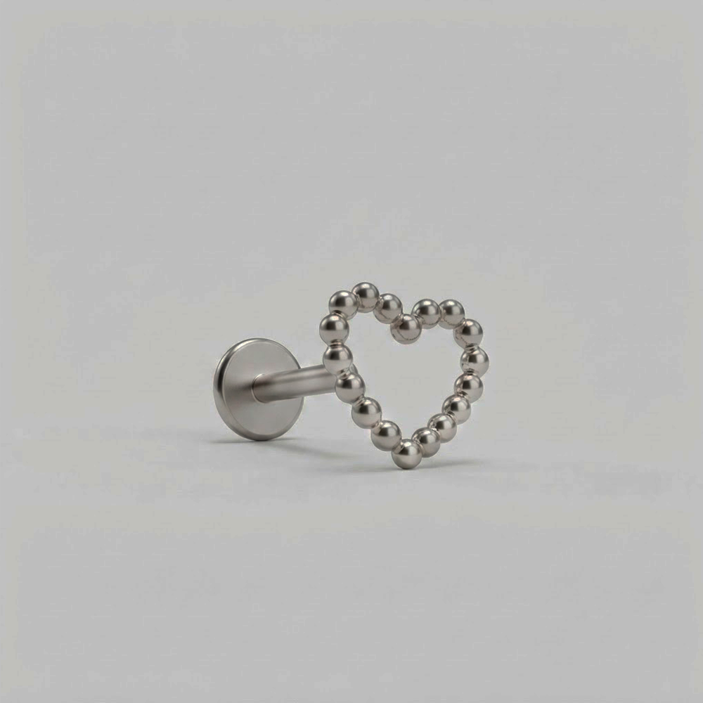 Soulflower | Labret Titanio | Corazon Balines (rosca interna)