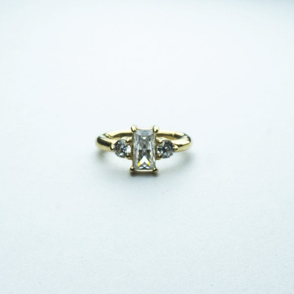 SOULFLOWER | Clicker 18k Oro Solido (750 Echt Gold) | Clicker Ovalado Zirconia