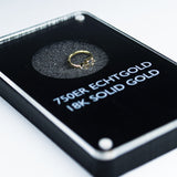 SOULFLOWER | Clicker 18k Oro Solido (750 Echt Gold) | Clicker Ovalado Zirconia