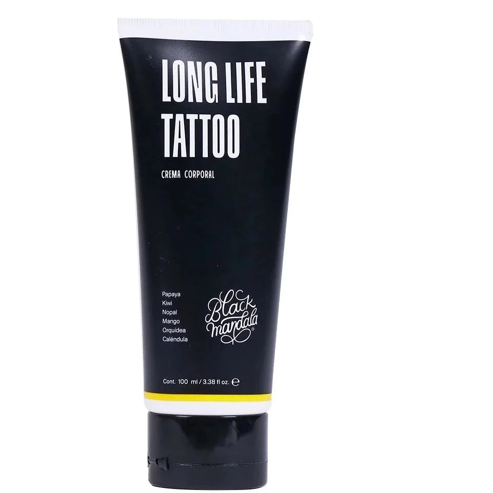 Black Mandala | Crema Corporal Para Tatuajes | Long Life Tattoo (100 ml)