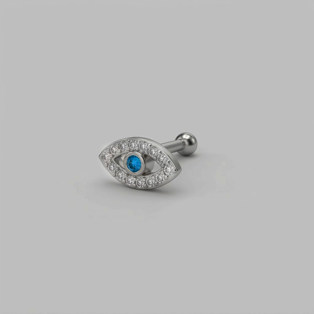 Soulflower | Mini Barbell | Ojo Zirconia  (rosca interna)