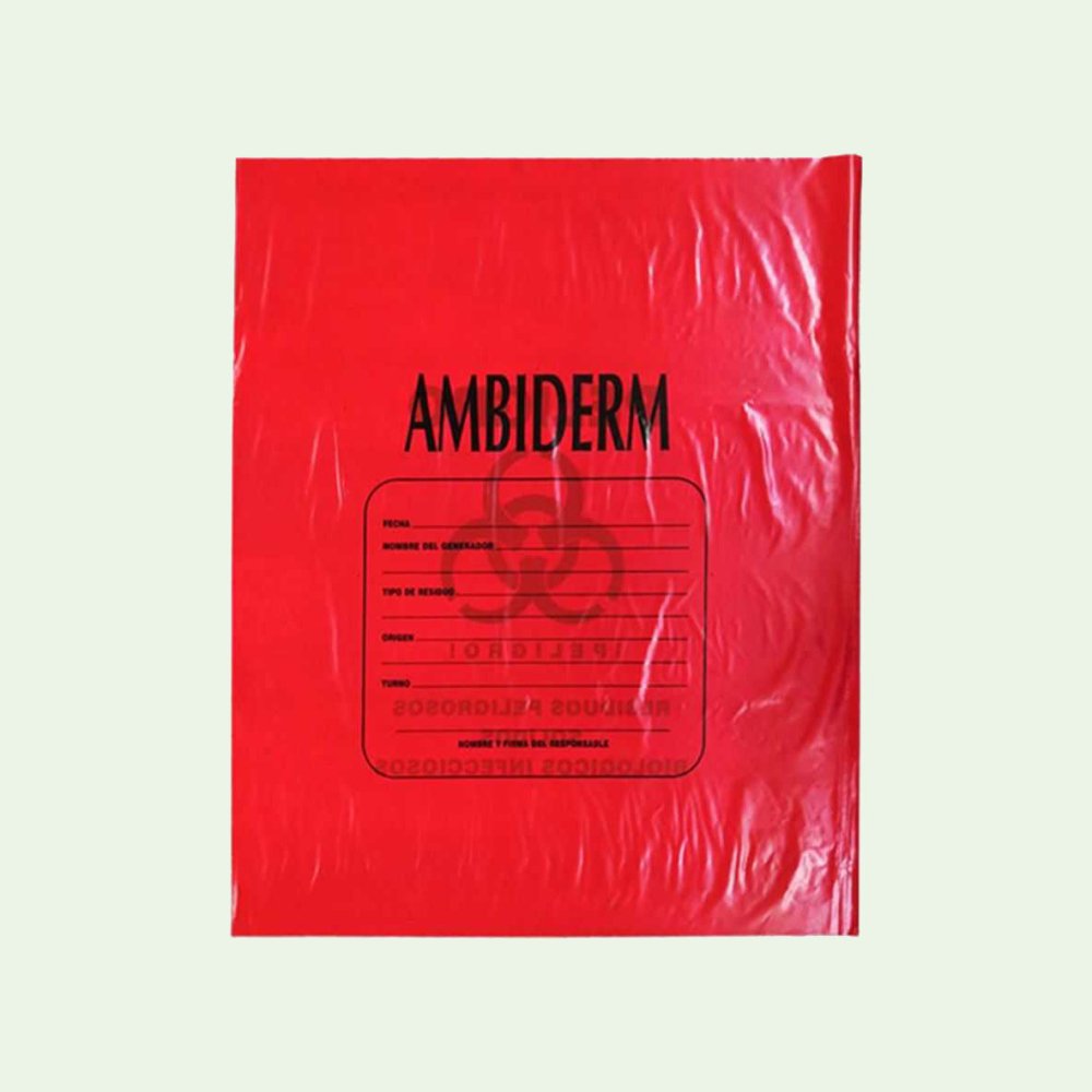 Ambiderm | Bolsa Roja Para Desechos Biologicos - Soulflower Shop