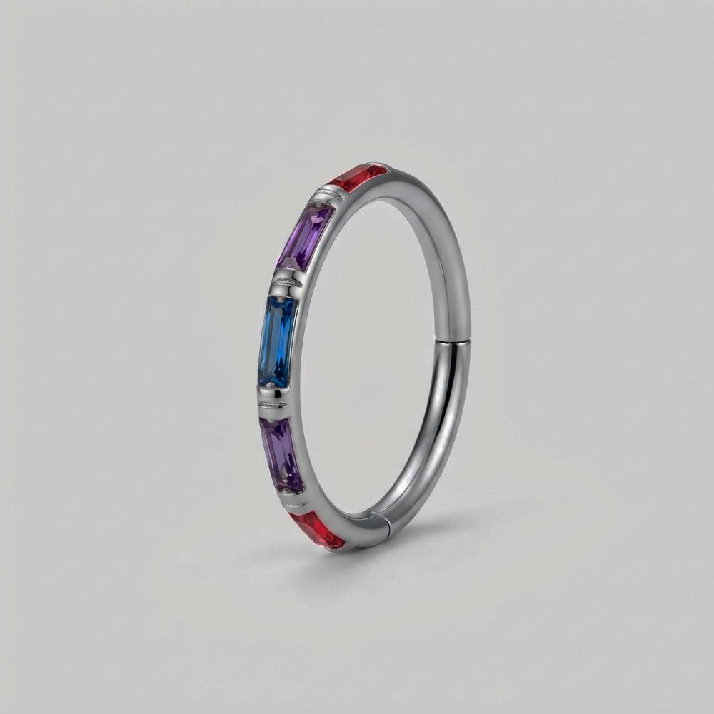 SOULFLOWER | Argolla Titanio  | Sin Fin Zirconia (Click)
