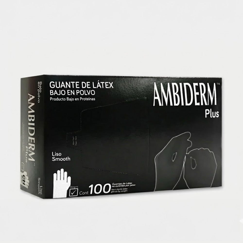 AMBIDERM | Guantes | Plus Medianos (Negro)