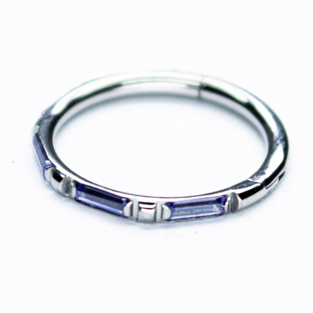 SOULFLOWER | Argolla Titanio | Sin Fin Zirconia (Click) - Soulflower Shop