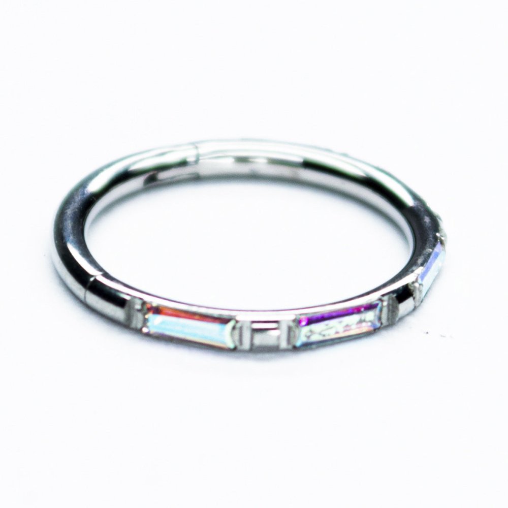 SOULFLOWER | Argolla Titanio | Sin Fin Zirconia (Click) - Soulflower Shop