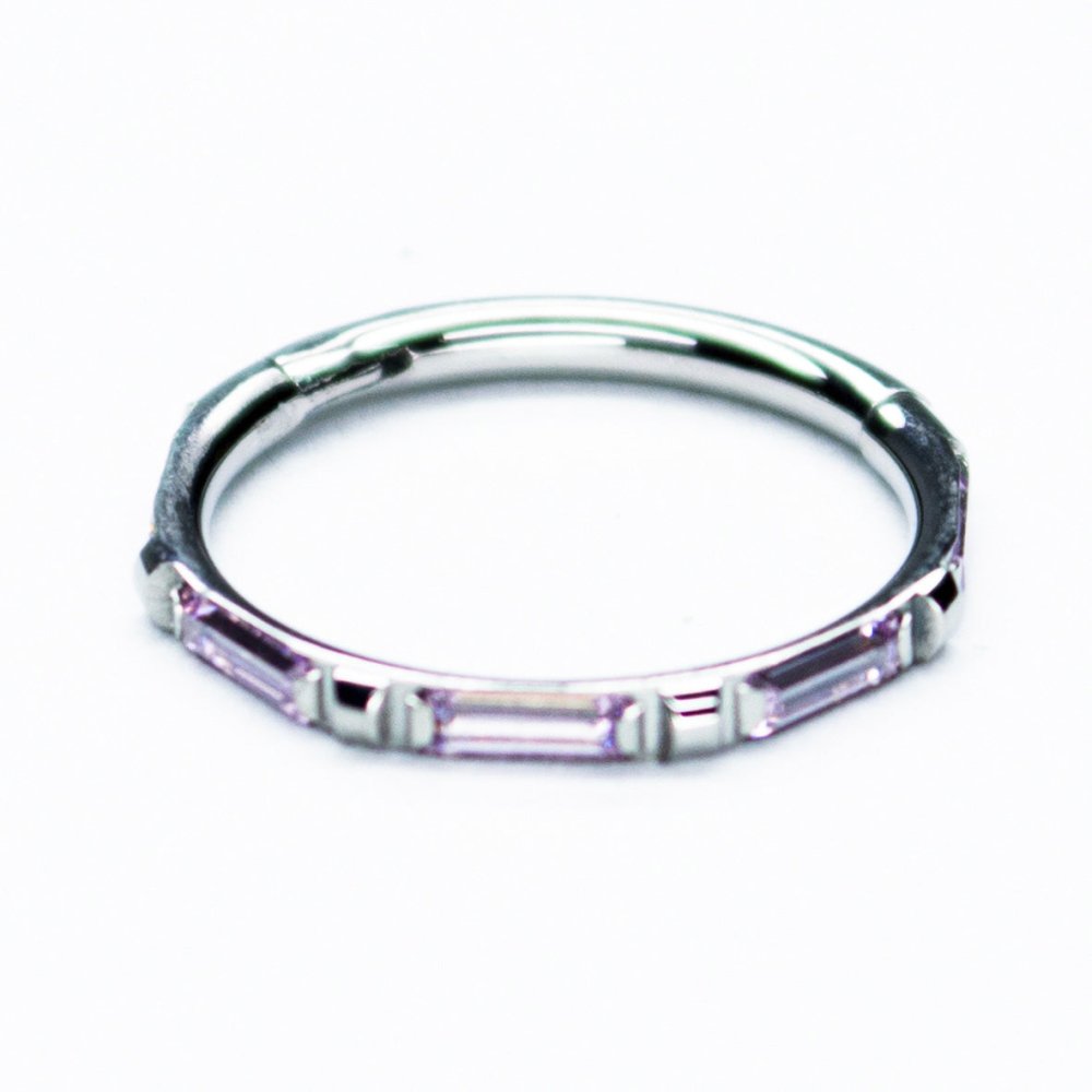 SOULFLOWER | Argolla Titanio | Sin Fin Zirconia (Click) - Soulflower Shop