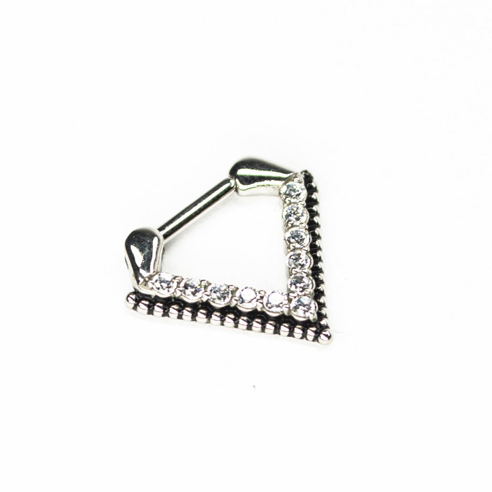 Soulflower | Clicker Acero Quirúrgico | Triangulo Zirconia - Soulflower Shop