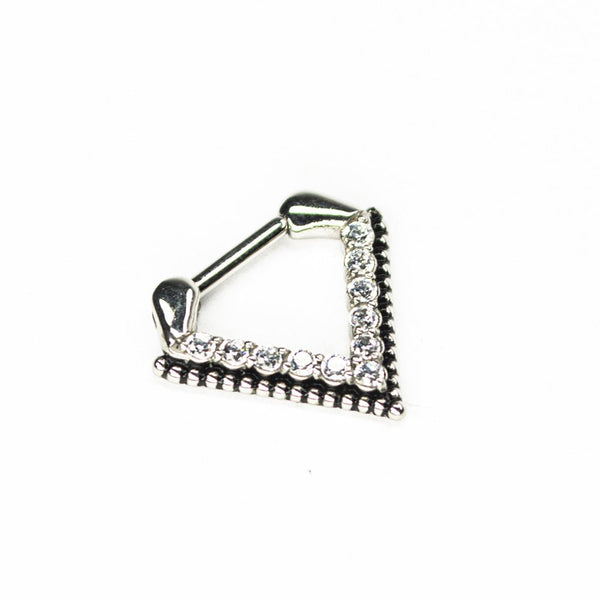 Soulflower | Clicker Acero Quirúrgico | Triangulo Zirconia - Soulflower Shop