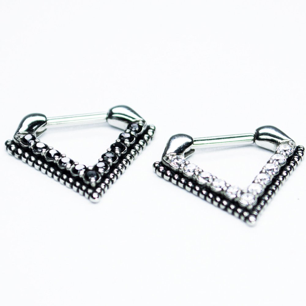 Soulflower | Clicker Acero Quirúrgico | Triangulo Zirconia - Soulflower Shop