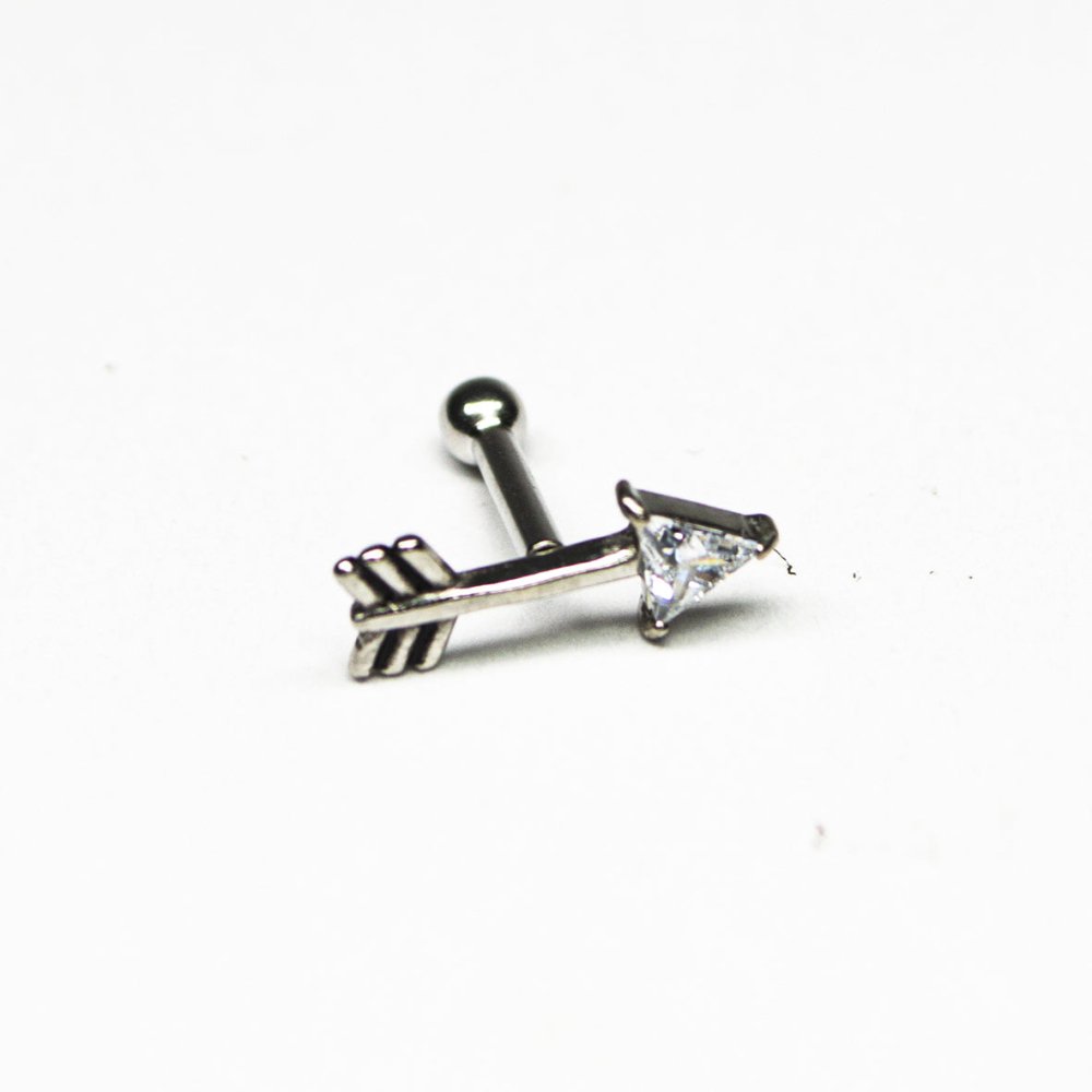 Soulflower | Mini Barbell | Flecha Zirconia (rosca interna) - Soulflower Shop