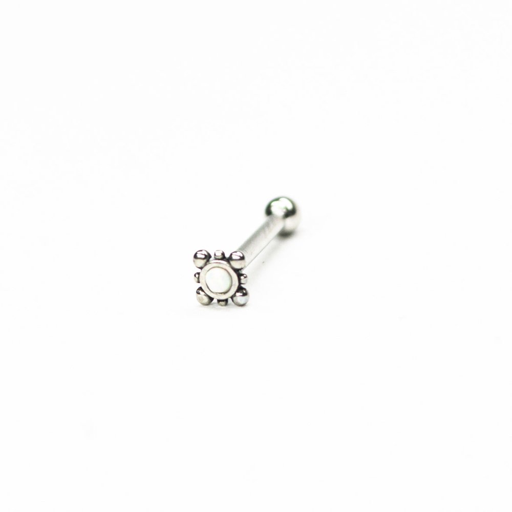 Soulflower | Mini Barbell | Opalo Tribal (rosca interna) - Soulflower Shop