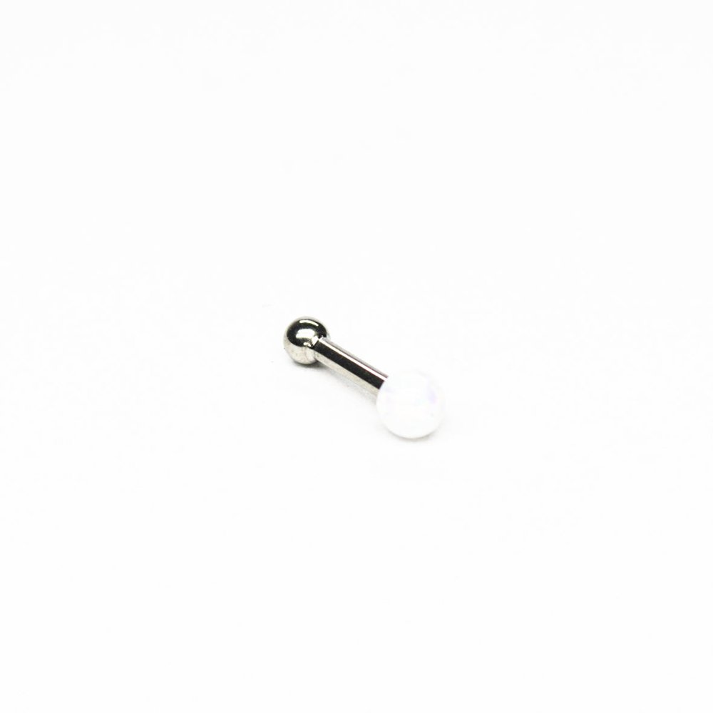 Soulflower | Mini Barbell Titanio | Ópalo Bola (rosca interna) - Soulflower Shop