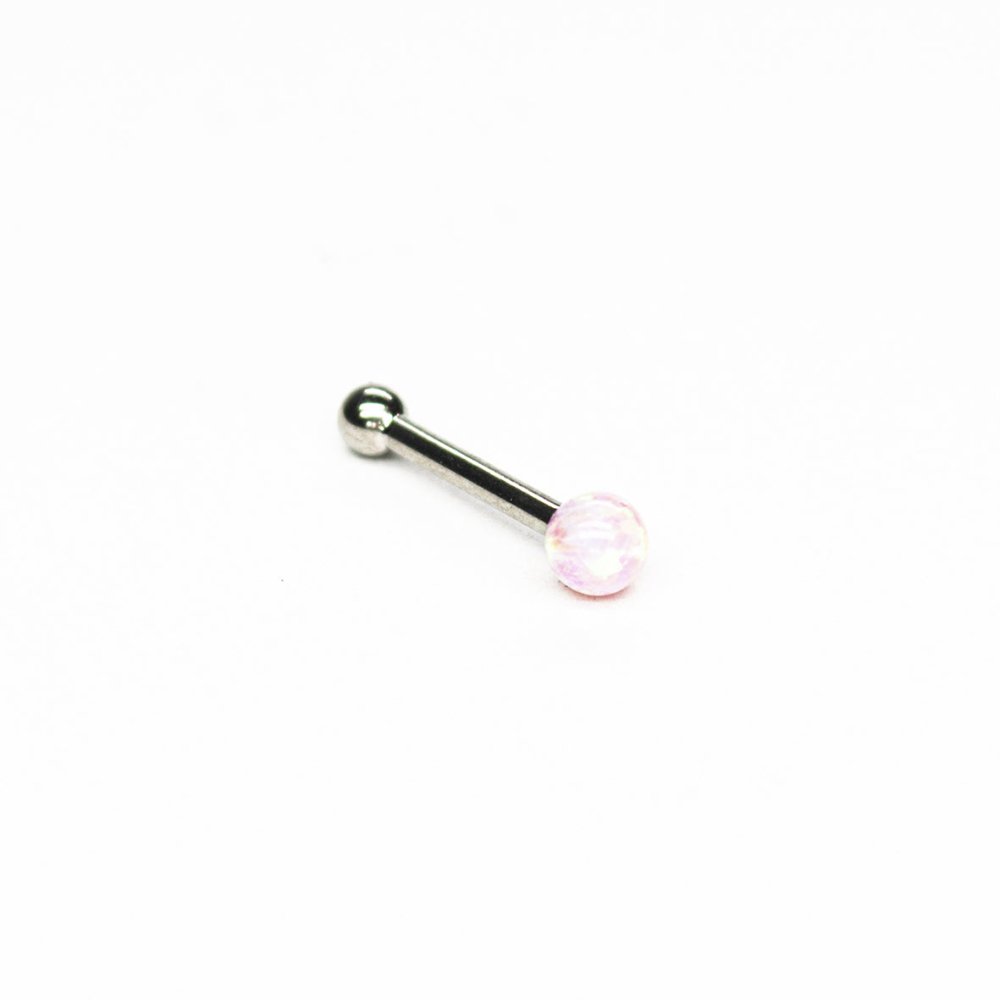 Soulflower | Mini Barbell Titanio | Ópalo Bola (rosca interna) - Soulflower Shop