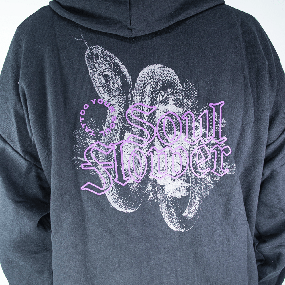 Soulflower | Sudadera con Gorro | Purple snake - Soulflower Shop