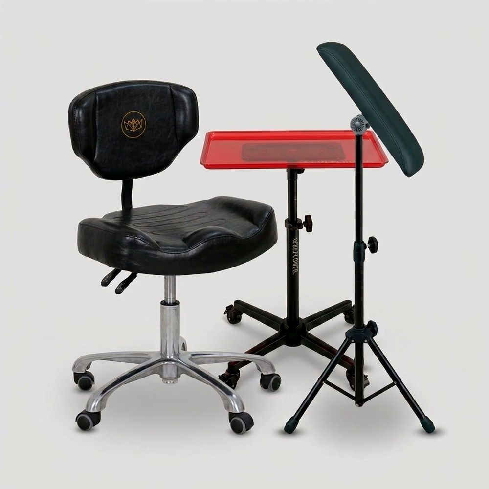 Preventa | Soulflower | Silla Para Tatuador #1 + Mesa Ajustable (3 & 6 MSI)