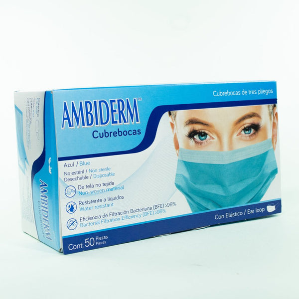 AMBIDERM | Cubrebocas | Desechable (3 capas) - Soulflower Shop