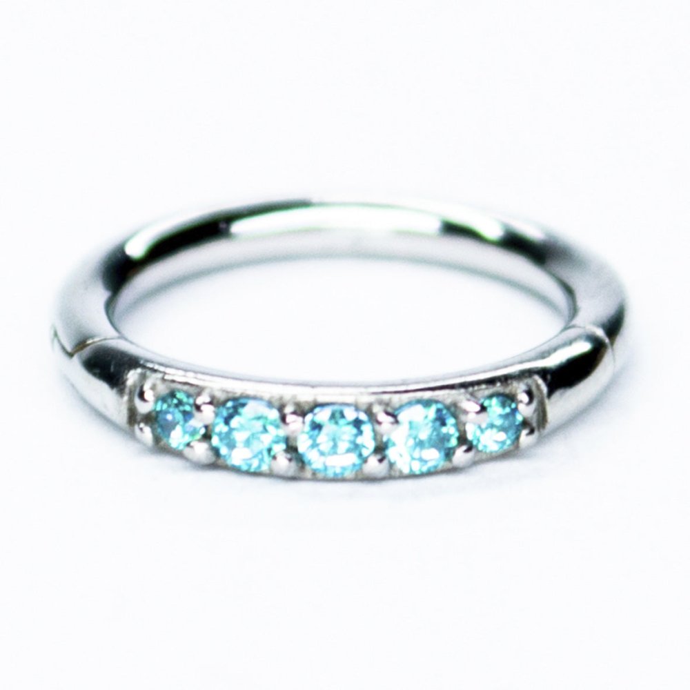 Soulflower | Argolla Piercing (Click) | Acero (Zirconias) - Soulflower Shop